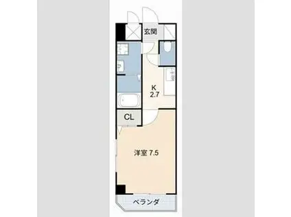 サンライズマンション12(1K/4階)の間取り写真