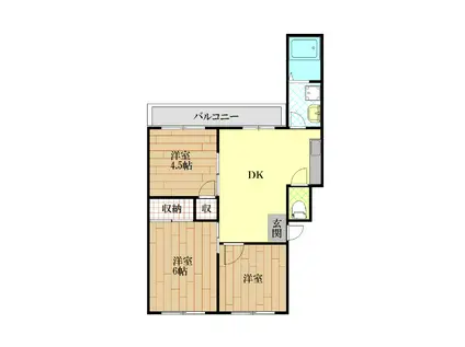 イータウン蔵本(3DK/3階)の間取り写真