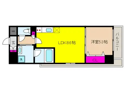 CIRUERA KONAN YAMATE(1LDK/4階)の間取り写真