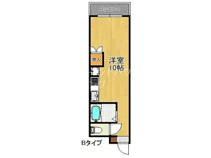 RINON新家A棟D棟(ワンルーム/1階)の間取り写真