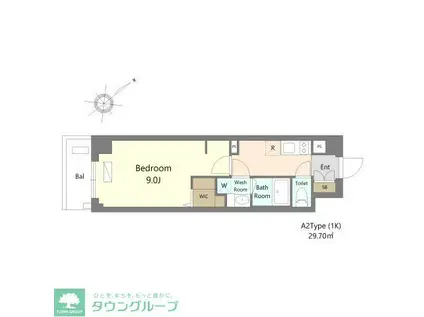 ALIVIS浦安(1K/1階)の間取り写真