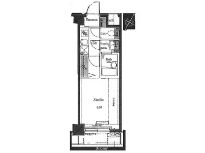 アーバイル新日本橋(1K/5階)の間取り写真