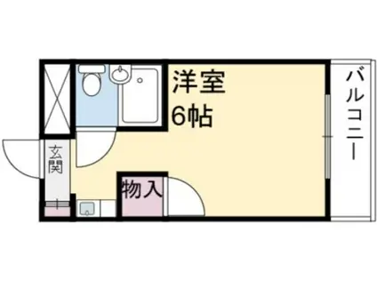 アクシス東加古川(1K/2階)の間取り写真