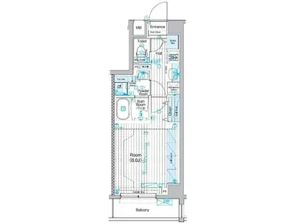 ブライズ大森東クアトロ(1K/2階)の間取り写真