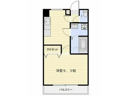 アルファーレジデンス泉が丘(1K/3階)の間取り写真