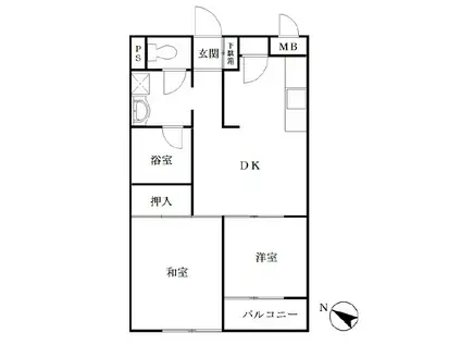 エド・マンションズ(2DK/3階)の間取り写真