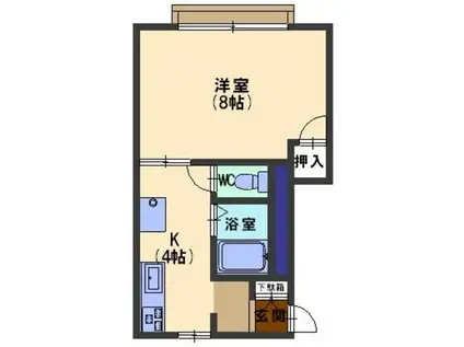 メゾンドパルク(1K/2階)の間取り写真