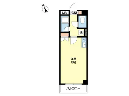 アブルームシマ(ワンルーム/3階)の間取り写真