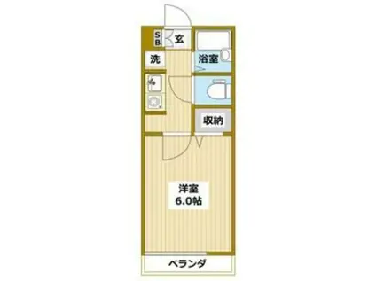 VILLA510 NO.6(1K/1階)の間取り写真