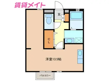 エル・シャンブル(ワンルーム/2階)の間取り写真