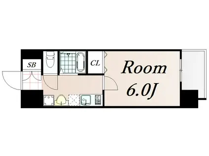 プレミアムステージ新大阪駅前II(1K/7階)の間取り写真