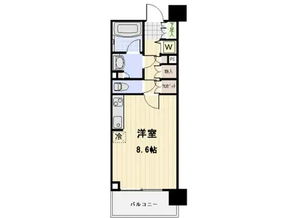 ジョイスコート(1LDK/11階)の間取り写真