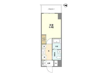 アクシーズグランデ蕨IV(1K/5階)の間取り写真