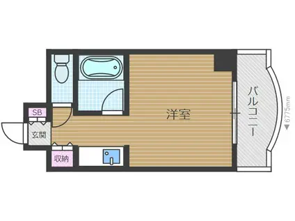 アルドーレ千里丘(ワンルーム/3階)の間取り写真