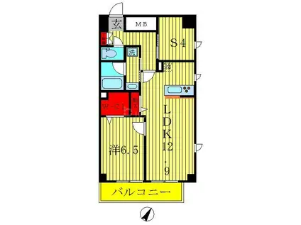 GRANDE ASTORE(1SLDK/2階)の間取り写真