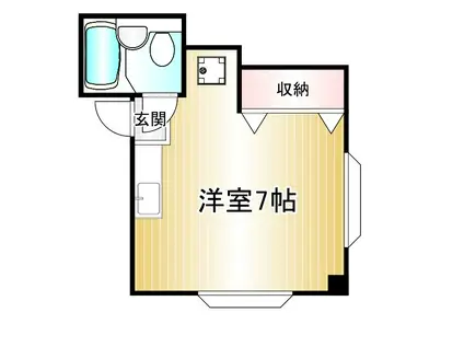 南台クレスト(ワンルーム/3階)の間取り写真