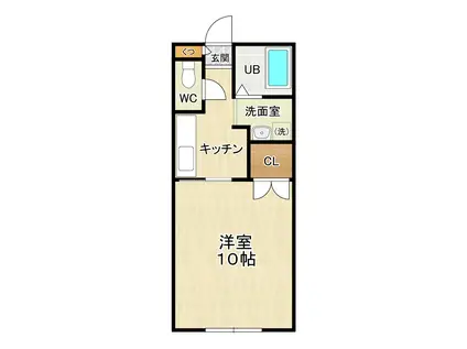 サンロード月出(1K/1階)の間取り写真