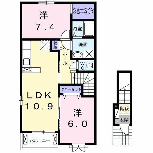 LEGAZON II(2LDK/2階)の間取り写真