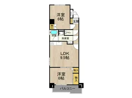 フジマンション(2LDK/4階)の間取り写真