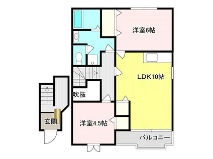 ストーンヒル III(2LDK/2階)の間取り写真