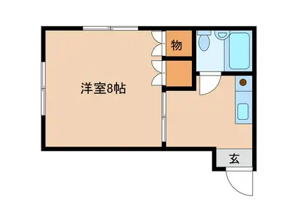 セントロパルケ(1K/2階)の間取り写真