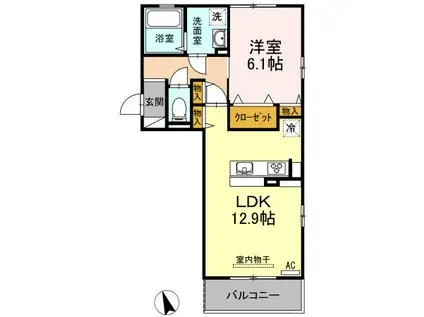 スタイリオ桜新町(3LDK/2階)の間取り写真