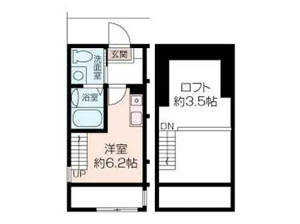 MKラピス柏葉公園(ワンルーム/2階)の間取り写真