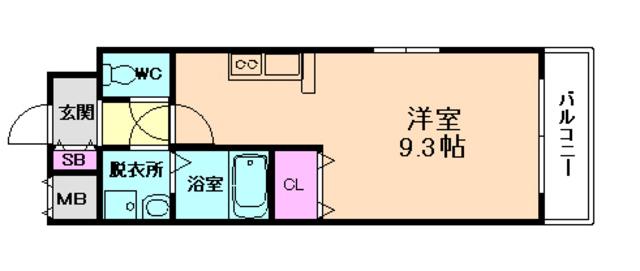 エクセレント上新20(ワンルーム/3階)の間取り写真