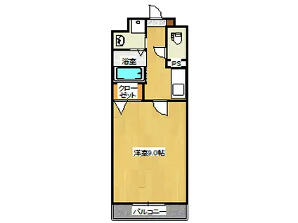 マリベール多聞(1K/3階)の間取り写真