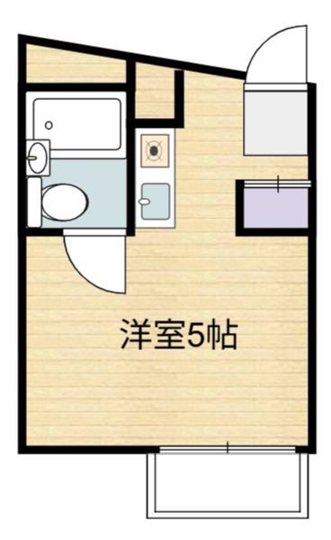 オーシャンヴィレッジII(1K/2階)の間取り写真