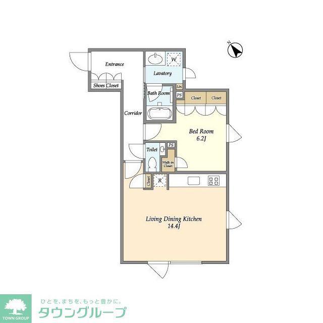 アンソレイエ下北沢(1LDK/3階)の間取り写真