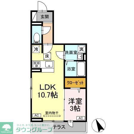 セレスティア京島(1LDK/1階)の間取り写真