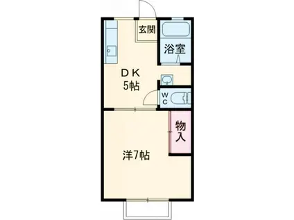 パナハイツ・A(1DK/2階)の間取り写真