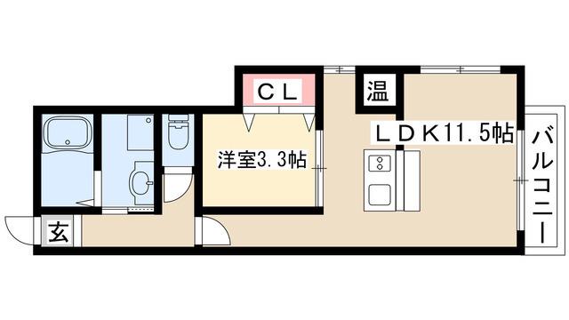 ハウス北原(1LDK/1階)の間取り写真