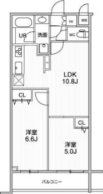 LIME RESIDENCE HIKIFUNE(2LDK/4階)の間取り写真