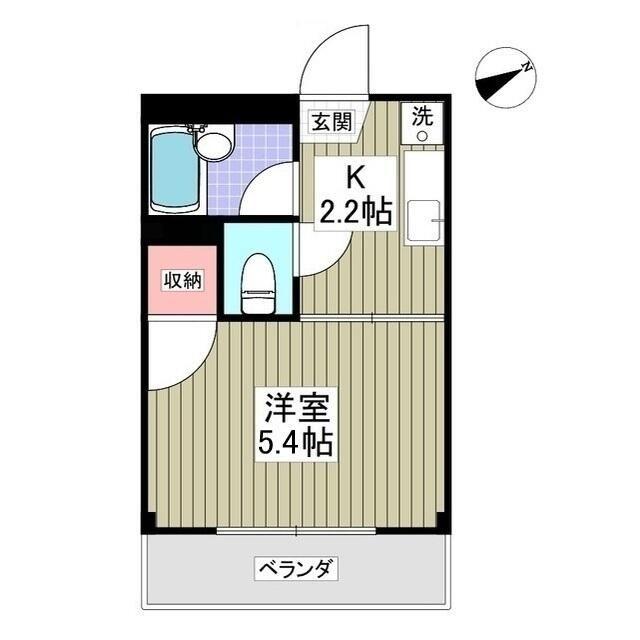 リエス伊勢原(1K/3階)の間取り写真