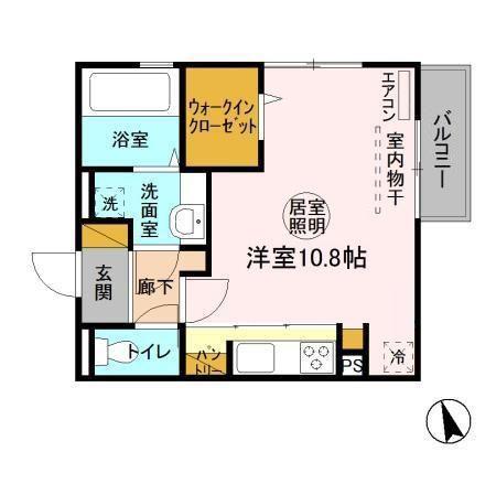 メゾンたくみ(ワンルーム/3階)の間取り写真