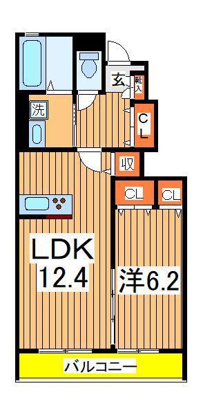 セルティスⅡ(1LDK/1階)の間取り写真