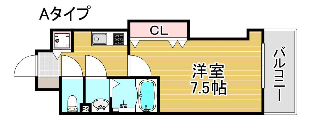 LUXE我孫子(1K/13階)の間取り写真