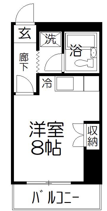信和マンション(ワンルーム/3階)の間取り写真
