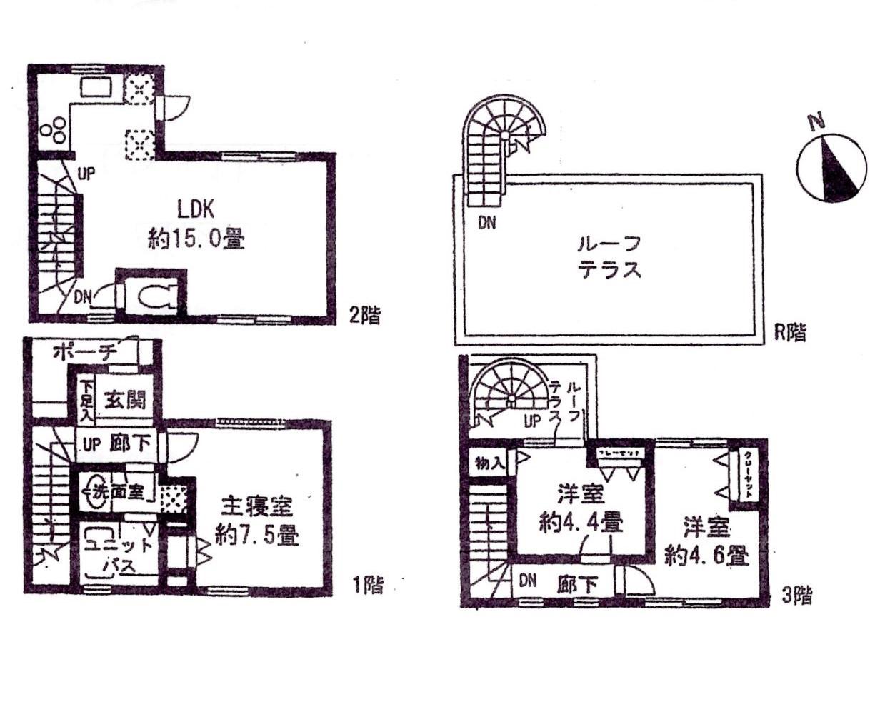 セボン池尻大橋(3LDK/1階)の間取り写真