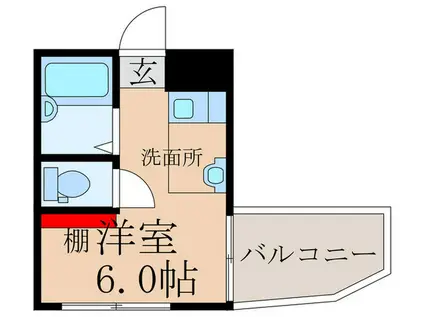 レジデンス北(ワンルーム/3階)の間取り写真