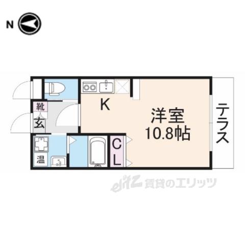 ハイツプランドールⅡ(ワンルーム/2階)の間取り写真