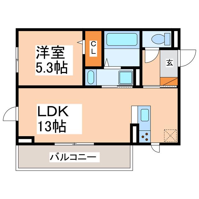 カトルカールII(1LDK/3階)の間取り写真