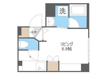 パーク円山(1K/1階)の間取り写真