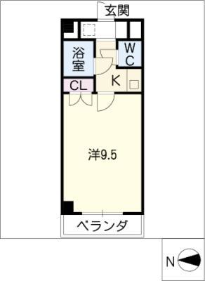 金山エクセル(1K/7階)の間取り写真