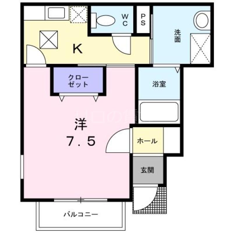 エテルノ武蔵小山(1K/1階)の間取り写真