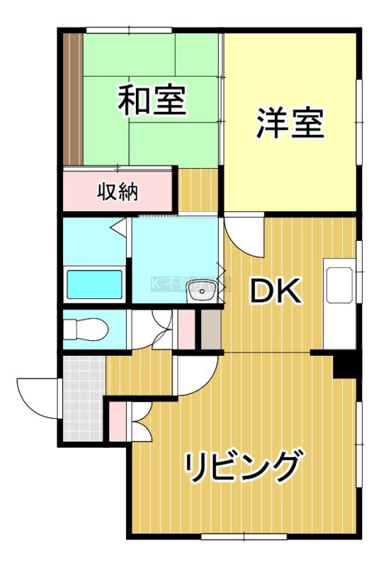 コーポニュー三光(2LDK/2階)の間取り写真