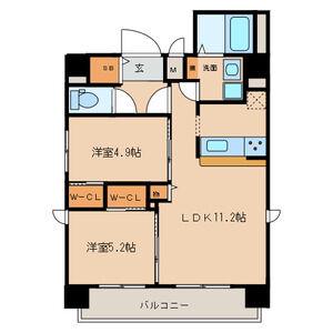 Z・R東別院(2LDK/8階)の間取り写真