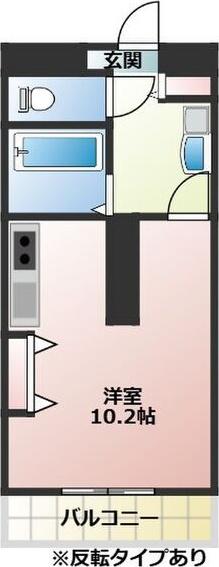 WOHNUNGK(ワンルーム/3階)の間取り写真